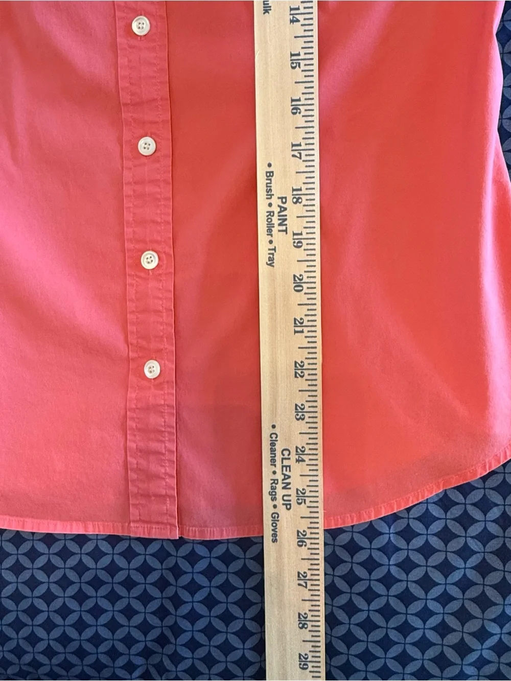 J. Crew Haberdashery Coral Button-Down Shirt. Size M. 3/4 sleeves